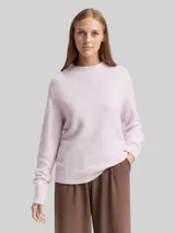 TOM TAILOR DENIM Damen Cosy Strickpullover, lila, Meliert – Bild 4