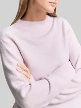TOM TAILOR DENIM Damen Cosy Strickpullover, lila, Meliert – Bild 6