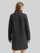 TOM TAILOR DENIM Damen Mini-Kleid mit Rollkragen, grau, Meliert – Bild 5