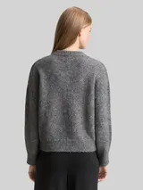TOM TAILOR DENIM Damen Oversize Strickpullover, grau, Meliert – Bild 5