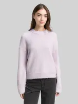 TOM TAILOR DENIM Damen Oversize Strickpullover, lila, Meliert – Bild 4