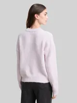 TOM TAILOR DENIM Damen Oversize Strickpullover, lila, Meliert – Bild 5