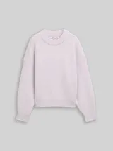 TOM TAILOR DENIM Damen Oversize Strickpullover, lila, Meliert – Bild 3