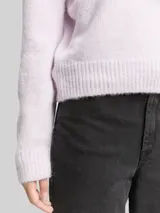 TOM TAILOR DENIM Damen Oversize Strickpullover, lila, Meliert – Bild 6