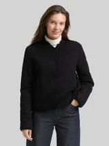 TOM TAILOR Damen Steppjacke mit Glitzer-Effekt, grau, Uni – Bild 4