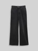 TOM TAILOR DENIM Damen TTLINOU WIDE Jeans mit Strasssteinen, schwarz, Uni – Bild 3