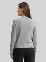 TOM TAILOR Damen Cardigan mit verdeckter Knopfleiste, grau, Meliert – Bild 5