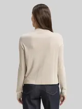 TOM TAILOR Damen Cardigan mit verdeckter Knopfleiste, beige, Meliert – Bild 5