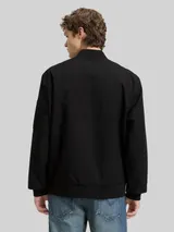 TOM TAILOR DENIM Herren Bomberjacke aus wasserabweisendem Material, schwarz, Uni – Bild 5