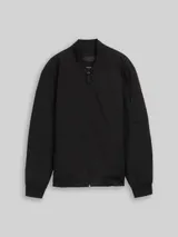 TOM TAILOR DENIM Herren Bomberjacke aus wasserabweisendem Material, schwarz, Uni – Bild 3