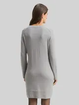 TOM TAILOR Damen Strickkleid mit Kaschmir-Anteil, grau, Meliert – Bild 5