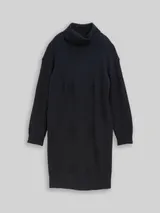TOM TAILOR Damen Loose Fit Strickkleid, blau, Uni – Bild 3
