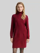TOM TAILOR Damen Loose Fit Strickkleid, rot, Meliert – Bild 4