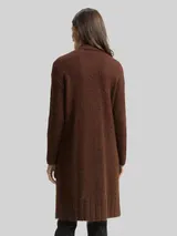 TOM TAILOR Damen Oversize Cardigan mit Wollanteil, braun, Meliert – Bild 5