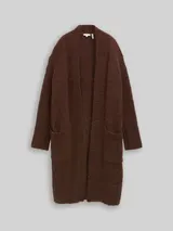 TOM TAILOR Damen Oversize Cardigan mit Wollanteil, braun, Meliert – Bild 3
