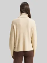 TOM TAILOR Damen Oversize Rollkragenpullover, beige, Meliert – Bild 5