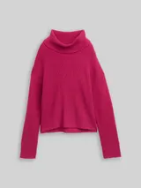 TOM TAILOR Damen Oversize Rollkragenpullover, rot, Meliert – Bild 3