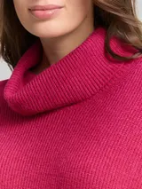 TOM TAILOR Damen Oversize Rollkragenpullover, rot, Meliert – Bild 6