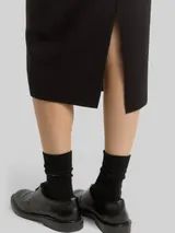 TOM TAILOR Damen Midi-Rock mit Schlitz, schwarz, Uni – Bild 6