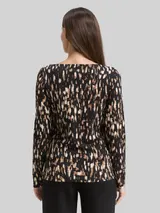 TOM TAILOR Damen Langarmshirt mit Muster, braun, Gemustert – Bild 5