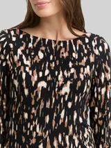 TOM TAILOR Damen Langarmshirt mit Muster, braun, Gemustert – Bild 6