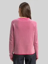 TOM TAILOR Damen Strickpullover mit Rundhalsausschnitt, rosa, Meliert – Bild 5