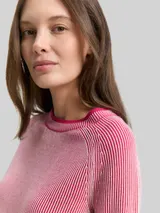 TOM TAILOR Damen Strickpullover mit Rundhalsausschnitt, rosa, Meliert – Bild 6