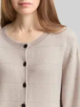 TOM TAILOR Damen Loose Fit Cardigan, grau, Meliert – Bild 6