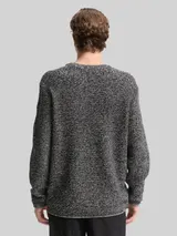 TOM TAILOR DENIM Herren Strickpullover in Melange-Optik, grau, Meliert – Bild 5