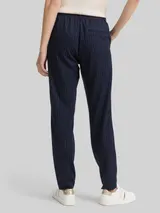 TOM TAILOR Damen Loose Fit Hose mit Nadelstreifen, blau, Nadelstreifen – Bild 5