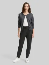 TOM TAILOR Damen Loose Fit Hose mit Nadelstreifen, grau, Nadelstreifen – Bild 4