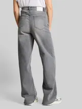 TOM TAILOR DENIM Damen TTLINOU WIDE High Waist Jeans, grau, Uni – Bild 5