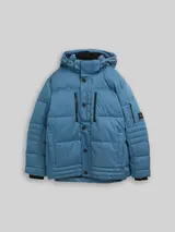 TOM TAILOR Herren Plus Size - Pufferjacke mit abnehmbarer Kapuze, blau, Uni – Bild 3