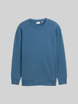 TOM TAILOR Herren Plus Size - Basic Sweatshirt in Unifarben, blau, Uni – Bild 3