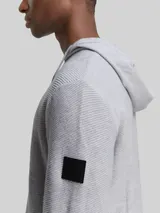 TOM TAILOR DENIM Herren Strickpullover mit Kapuze, grau, Meliert – Bild 6
