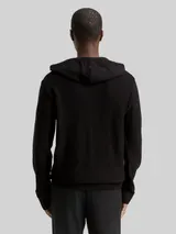 TOM TAILOR DENIM Herren Strickpullover mit Kapuze, schwarz, Uni – Bild 5