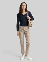 TOM TAILOR Damen Tapered Relaxed Cordhose, grau, Uni – Bild 4