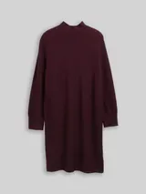 TOM TAILOR Damen Plus Size - Strickkleid mit Stehkragen, rot, Meliert – Bild 3