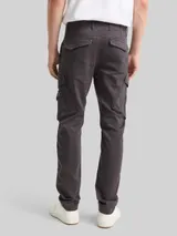 TOM TAILOR Herren Tapered Cargo Hose mit Stretch, schwarz, Uni – Bild 5