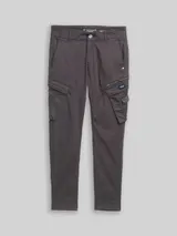 TOM TAILOR Herren Tapered Cargo Hose mit Stretch, schwarz, Uni – Bild 3