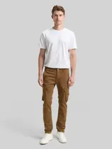 TOM TAILOR Herren Tapered Cargo Hose mit Stretch, braun, Uni – Bild 4