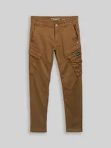 TOM TAILOR Herren Tapered Cargo Hose mit Stretch, braun, Uni – Bild 3
