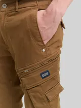 TOM TAILOR Herren Tapered Cargo Hose mit Stretch, braun, Uni – Bild 6