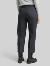 TOM TAILOR Damen TTMIA STRAIGHT Hose in Melange-Optik, blau, Meliert – Bild 5