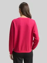 TOM TAILOR Damen Scuba Sweatshirt mit Strasssteinen, rot, Uni – Bild 5