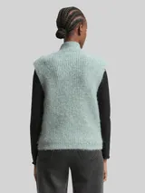 TOM TAILOR DENIM Damen Pullunder mit Stehkragen, blau, Meliert – Bild 5