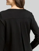 TOM TAILOR Damen Langarmshirt mit Glitzer-Effekt, grau, Nadelstreifen – Bild 6