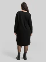 TOM TAILOR Damen Plus Size - Kleid mit Glitzer-Effekt, schwarz, Uni – Bild 5