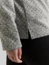 TOM TAILOR Damen Plus Size - Sweatshirt mit V-Ausschnitt, beige, Meliert – Bild 6