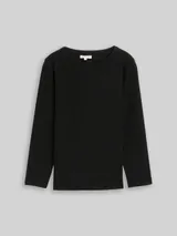 TOM TAILOR Damen Plus Size - Sweatshirt mit Glitzer-Effekt, schwarz, Uni – Bild 3